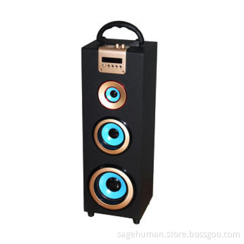 Passive 2.1CH Portable Speaker with Subwoofer, Supports USB/SD/FM and Rechargeable Battery